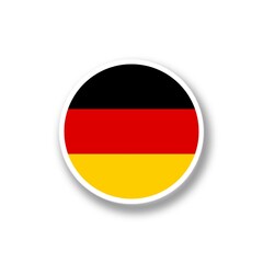 Obraz premium german flag button ,Circle flag Illustrated Football tournament teams on colourful background divided in to groups