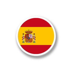 Obraz premium flag Spain, Circle flag Illustrated Football tournament teams on colourful background divided in to groups