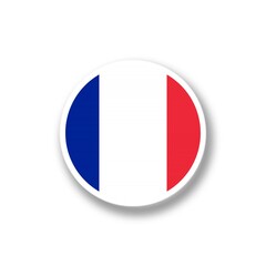 french flag icon, Circle flag Illustrated Football tournament teams on colourful background divided in to groups