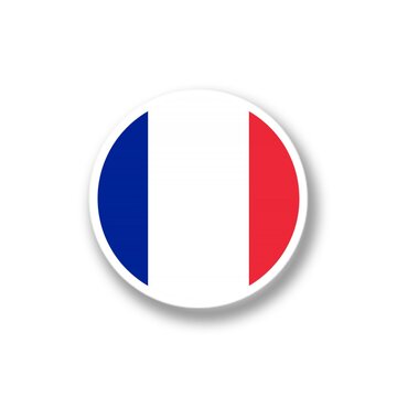 french flag icon, Circle flag  Illustrated Football tournament teams on colourful background divided in to groups