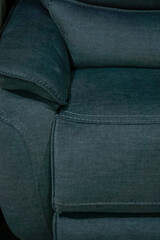 Blue leather upholstery Sofa in the room blue sectional sofa furniture bright modern style home...