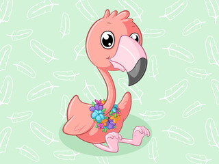Comic Flamingo