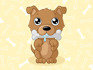 Niedlicher Comic Hund