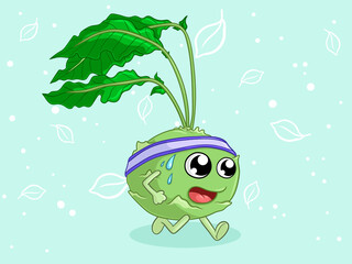 Kohlrabi beim Joggen