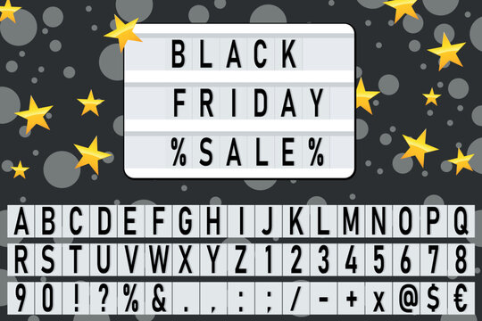 black friday Werbung - Tafel, Lichtbox, Anzeige, Schild, Aushang