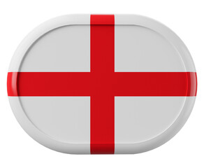 Flag of England. 3D England flag symbol. English flag 3d illustration. England flag 3d illustration. 