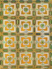 Typical tiles of Lisbon, Portugal. 