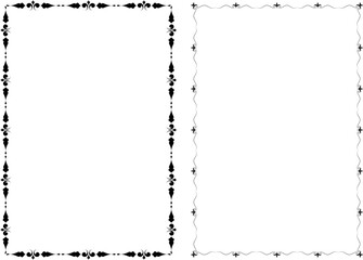 vector frames black on a white background