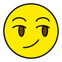 Smirking Filled Line Icon