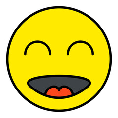 Happy Filled Line Icon