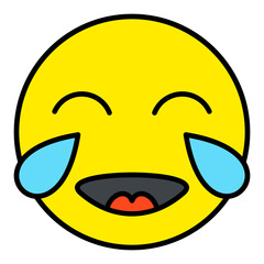 Laughing Filled Line Icon