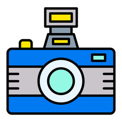 Photo Camera Filled Line Icon