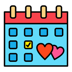 Wedding Day Filled Line Icon