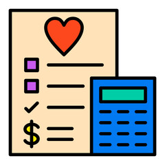 Wedding Cost Filled Line Icon