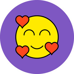 Loved Multicolor Circle Filled Line Icon