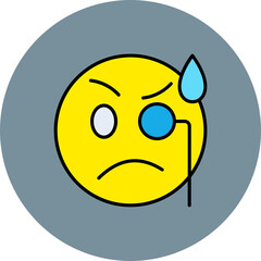 Monocle Multicolor Circle Filled Line Icon