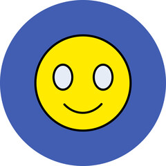 Smiles Multicolor Circle Filled Line Icon