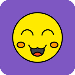 Cute Multicolor Round Corner Filled Line Icon