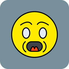 Yelling Multicolor Round Corner Filled Line Icon