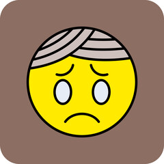 Bandages Multicolor Round Corner Filled Line Icon