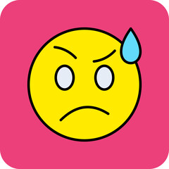 Confusing Multicolor Round Corner Filled Line Icon