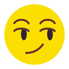 Smirking Flat Icon