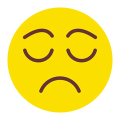 Fototapeta premium Sad Flat Icon