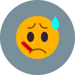 Fever Multicolor Circle Flat Icon