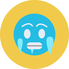 Cold Multicolor Circle Flat Icon