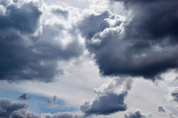 Photo of a cloudy sky in the summer before the rain