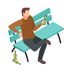Fototapeta premium Alcoholic Isometric Illustration
