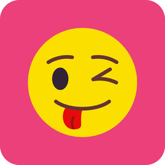 Crazy Multicolor Round Corner Flat Icon