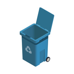 Isometric Garbage Bin