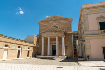 The beautiful city of Ugento in Puglia, Salento, Lecce, Italy Located along the Gulf of Taranto,...