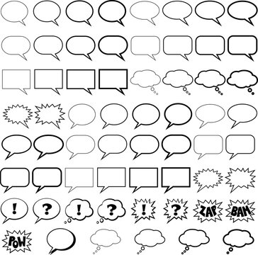 chat and speech icons