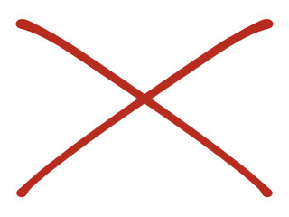 バツマークのイラスト素材