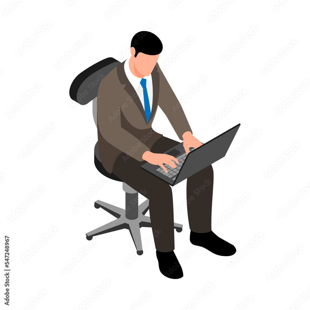 Canvas Prints isometric businessman illustration