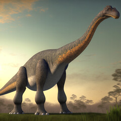 Fototapeta premium An image of a 3d rendered dinosaur