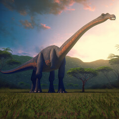 Fototapeta premium An image of a 3d rendered dinosaur