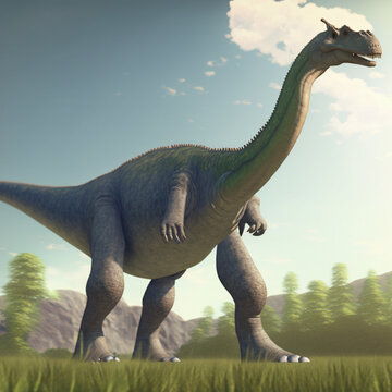 An image of a 3d rendered dinosaur