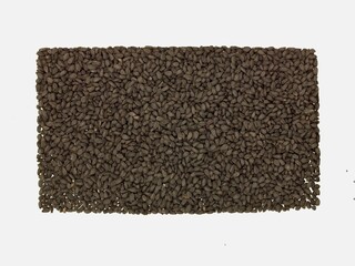 Black Nigella Seeds on White
