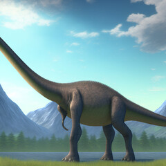 Fototapeta premium An image of a 3d rendered dinosaur