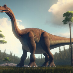 An image of a 3d rendered dinosaur