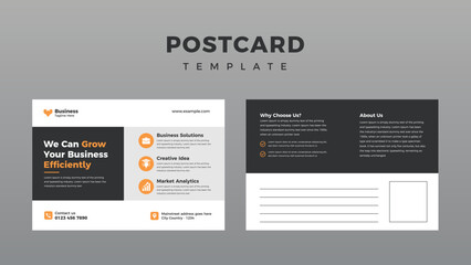 Business Postcard design template. Postcard real estate, flyer template, brochure, business postcard, postcard template, post card, postcard layout