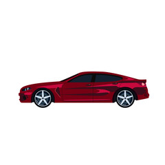Red sports car, premium vector car, luxury sport ted car, Red car,  Modern car, race cars