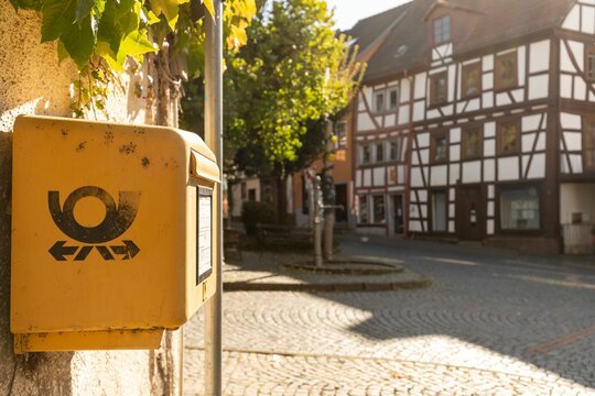 Post letter box in the street