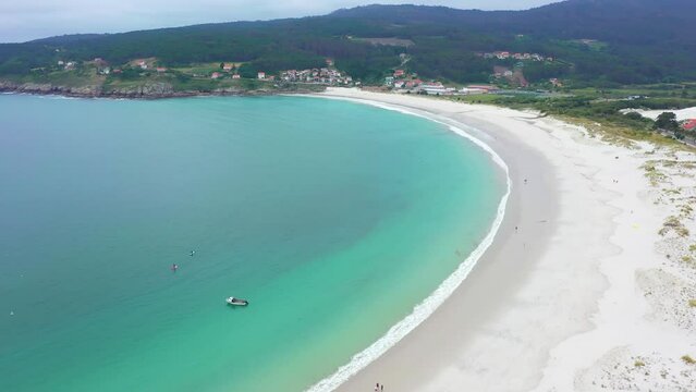 aerial view of laxe in death coast of Galicia 