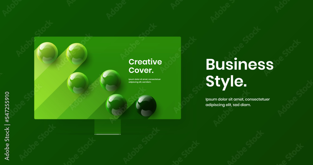 Wall mural isolated computer display mockup website screen concept. abstract presentation vector design templat