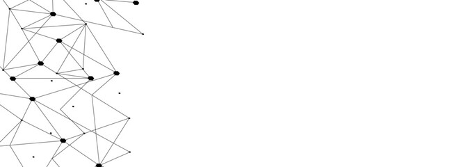 Black network. Abstract connection on white background. Network technology background with dots and lines for desktop. Ai background. Modern abstract concept. Line background, network technology