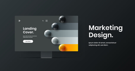 Minimalistic website screen design vector template. Creative display mockup web project illustration.